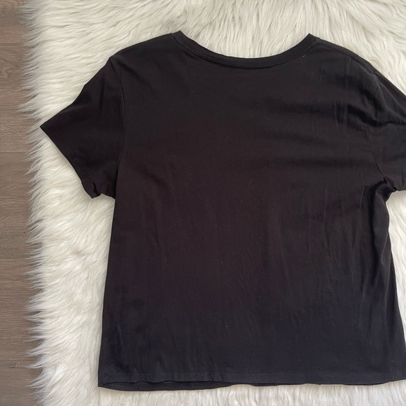 Def Leppard Crop Top Animal Print Graphic Shirt Women Size 2XL Black Pink - Picture 9 of 9